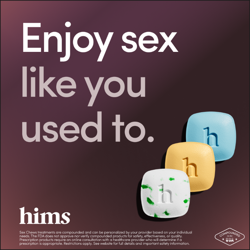 wearehims's tweet photo. For your wild side. And hers. 

Have better sex whenever you want with 3 new chewable options, available 100% online.

Choose your chew.
