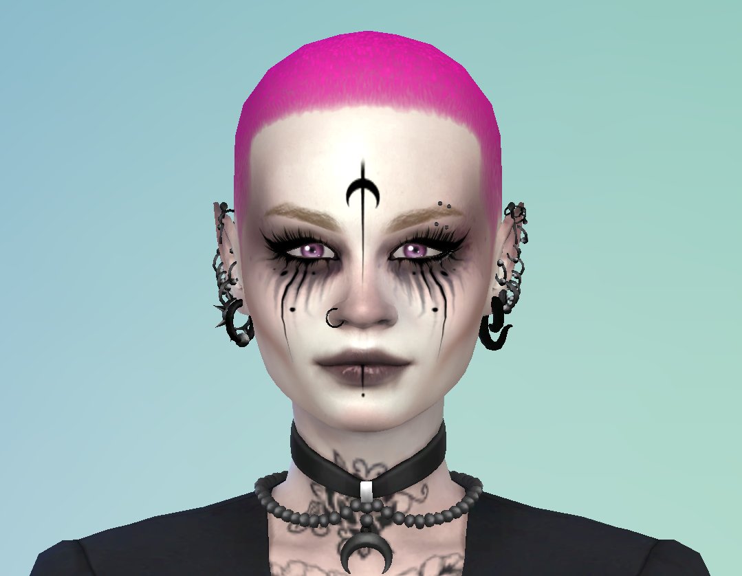 LilyLilaLillian's tweet photo. Here's my "goth" vampire, Carina, I made during my very short stream today. Made me realize I have almost no actually goth cc. But gave it my best shot with what I had. #fggcas https://t.co/mbVZMT1oUf