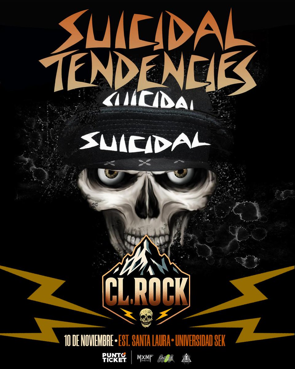 Nacion_Rock's tweet photo. Confirmado: #SuicidalTendencies estará en #CLROCK
Se suma a la gran lista de confirmados para el festival el 10 de noviembre en el Estadio Santa Laura 🔥🤘🎸 https://t.co/igP4YsoxTj