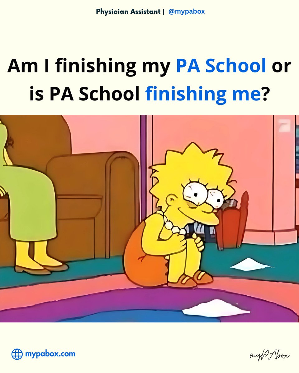 myPAbox's tweet image. Am I making it through, or is PA school getting the best of me?! 💀

Get 15% off resources with code ‘Prepa15’ at myPAbox.com!

#PAProblems #PAStudentStruggles #PAMotivation #PrePAJourney #HealthcareHustle #MedStudentLife #FuturePA #StudyGrind #PAExamPrep #PAExamTips