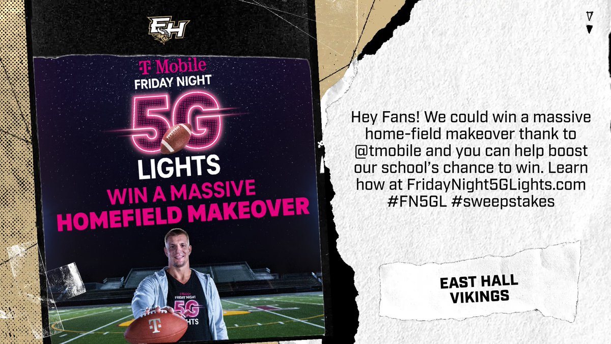 Hey Fans! We could win a massive home-field makeover thanks to <a href="/tmobile/">T-Mobile</a> and you can help boost our school's chance to win. Learn how at FridayNight5GLights.com. #FN5GL #sweepstakes