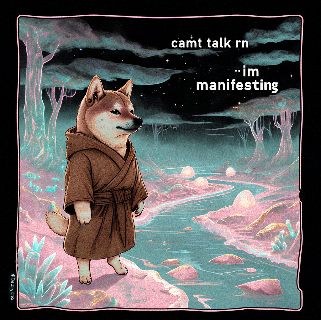 Debrynna's tweet image. calculatimg quantum resonamce... 
...pls hodl while I phase shift to transdimemsionality
#doge #transdimensional #dogefam