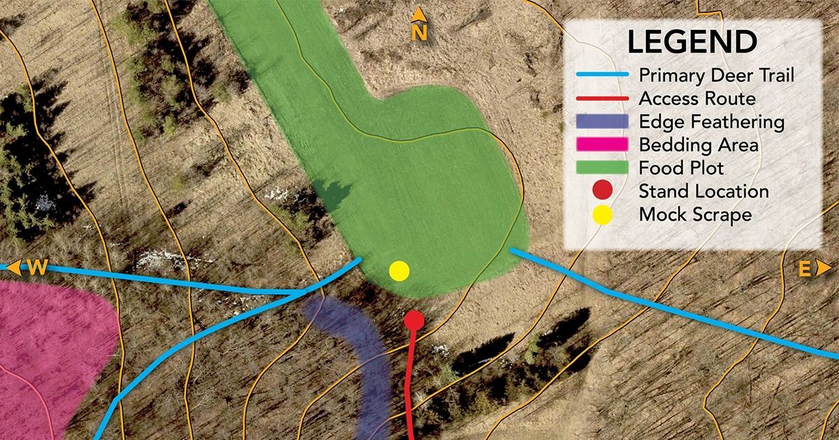 Small tweaks to cover and attraction points can turn a good deer stand into a great one. Here are four mapped examples of deer stands Ryan Rothstein enhanced on his Minnesota hunting land: buff.ly/3XqrUrC