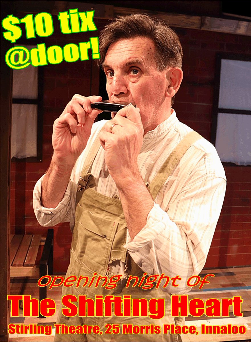 SharingIt2's tweet photo. OPENS TONIGHT! $10 ticket offer when you buy at the door (opening night only)… **The Shifting Heart** at Stirling Theatre, 25 Morris Place, Innaloo – a heart-wrenching Australian classic that burns with modern truth!

#wanews #perthnews #perth #perthnow #perthevents #perthlife https://t.co/QyktpEhX3Z