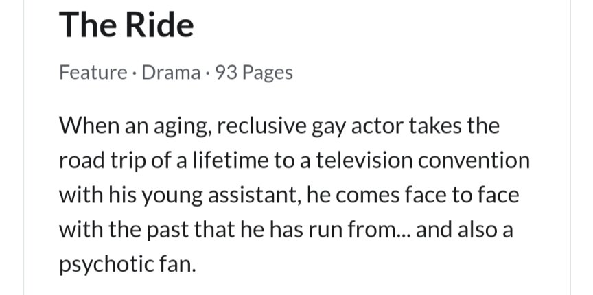 I'm deeply in love with this script. Thank you <a href="/austinfilmfest/">Austin Film Festival</a> for giving it a second look. ♥️