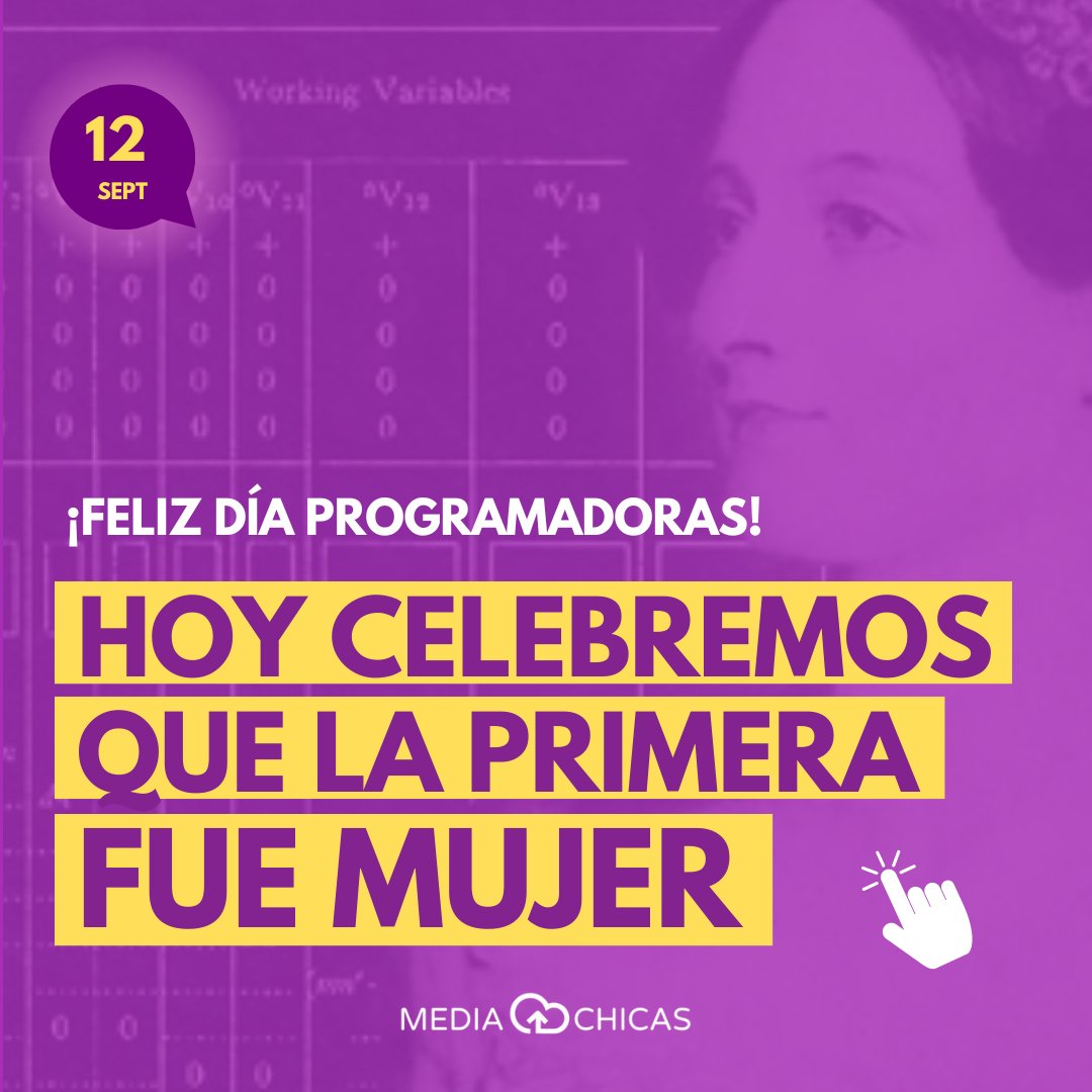 mediachicas's tweet photo. ¡Feliz Día de las Programadoras! 💜 Celebramos a las mujeres que, como Ada Lovelace, avanzan en tecnología y rompen barreras. También a quienes se inspiran en ella para seguir su camino. ¡Juntas construimos el futuro! 💻✨ #MujeresEnTech #AdaLovelace #Programacion #GirlProgrammer https://t.co/TDTKSsAzIp