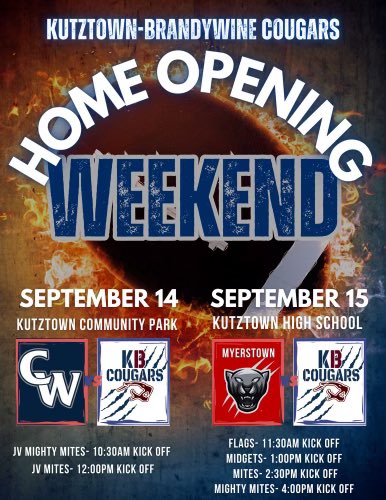 Come on out and support The KB Cougars youth football and cheer