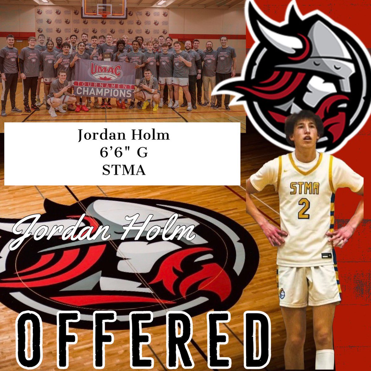Jordan Holm (@jdholm44) on Twitter photo After a great visit with <a href="/CoachPolesky3/">Brandon Polesky</a>, <a href="/AMantey45/">Aaron</a>, and Coach Garvin, I am grateful to receive an offer from Bethany Lutheran!
<a href="/STMABB/">STMA Boys Basketball</a> <a href="/mn_select/">Minnesota Select Basketball</a> <a href="/CoachCKoch/">Charlie Koch</a> After a great visit with <a href="/CoachPolesky3/">Brandon Polesky</a>, <a href="/AMantey45/">Aaron</a>, and Coach Garvin, I am grateful to receive an offer from Bethany Lutheran!
<a href="/STMABB/">STMA Boys Basketball</a> <a href="/mn_select/">Minnesota Select Basketball</a> <a href="/CoachCKoch/">Charlie Koch</a>
