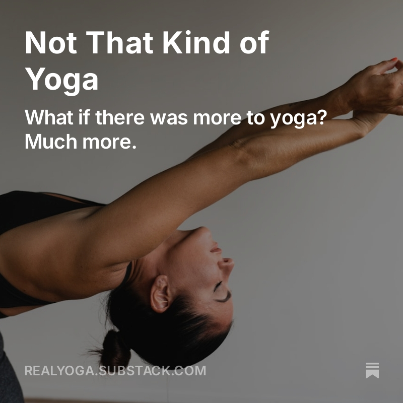 Coming soon: The Real Yoga Dispatch

A weekly newsletter to help you bring yoga into real life. 

-  Ancient scripture translated for  modern times...
- Yoga practices you can do in daily life...
- Meditations to soothe your nerves...

First article here
realyoga.substack.com