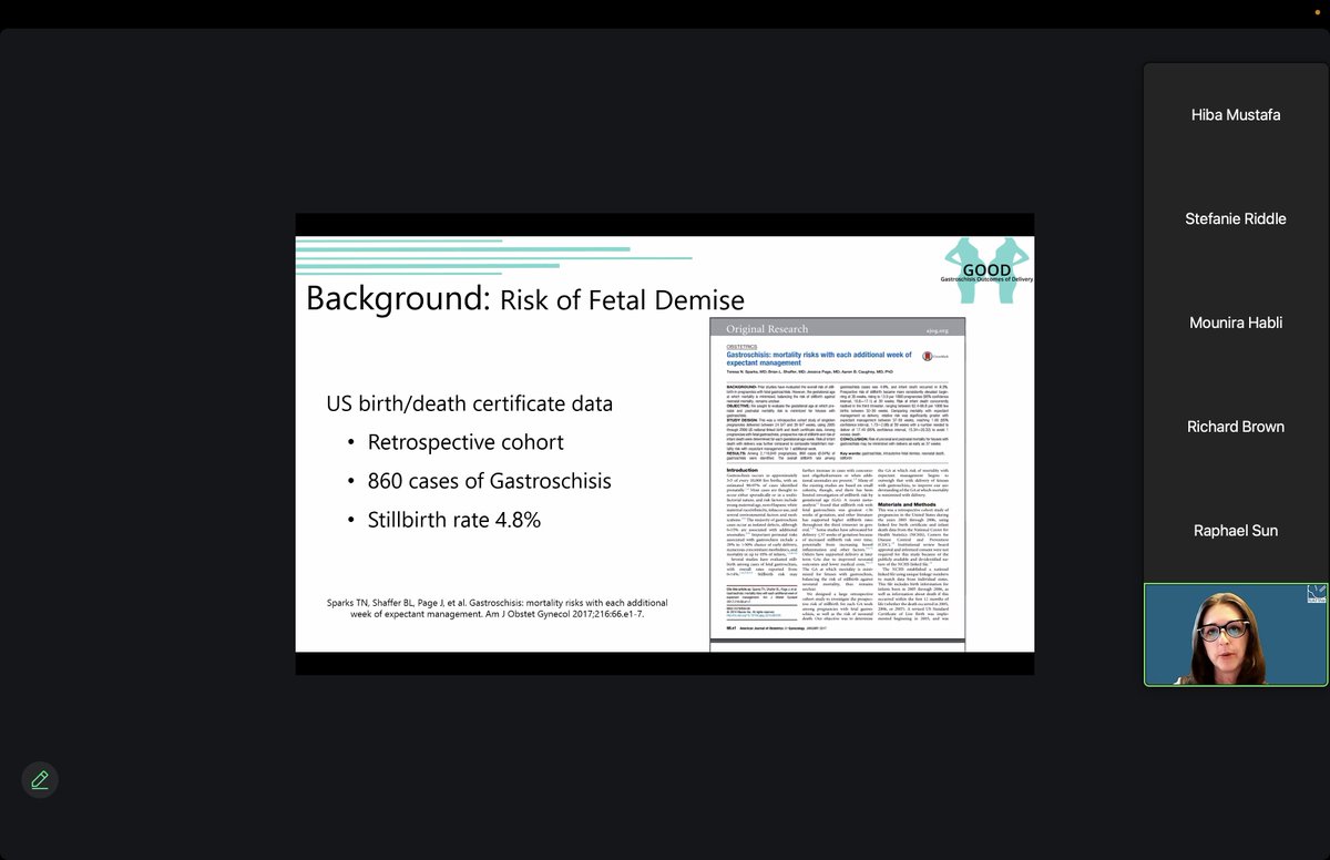 One of NAFTNet's proudest led studies is the GOOD study addressing delivery timing in #gastroschisis
The PI @DrAmyWagner shared with us all the updates and future directions of the trial. The recording will be available on the website. Register to receive all future updates