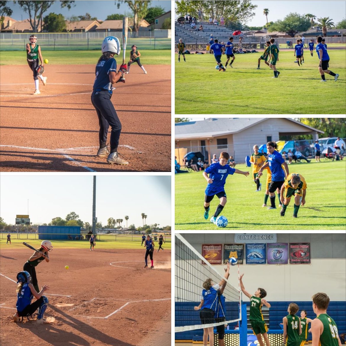Mustang Sports continue to roll on through the 1st quarter. Keep it up Boys Volleyball, Softball, Boys Soccer, and Cross Country! #wearemesquite