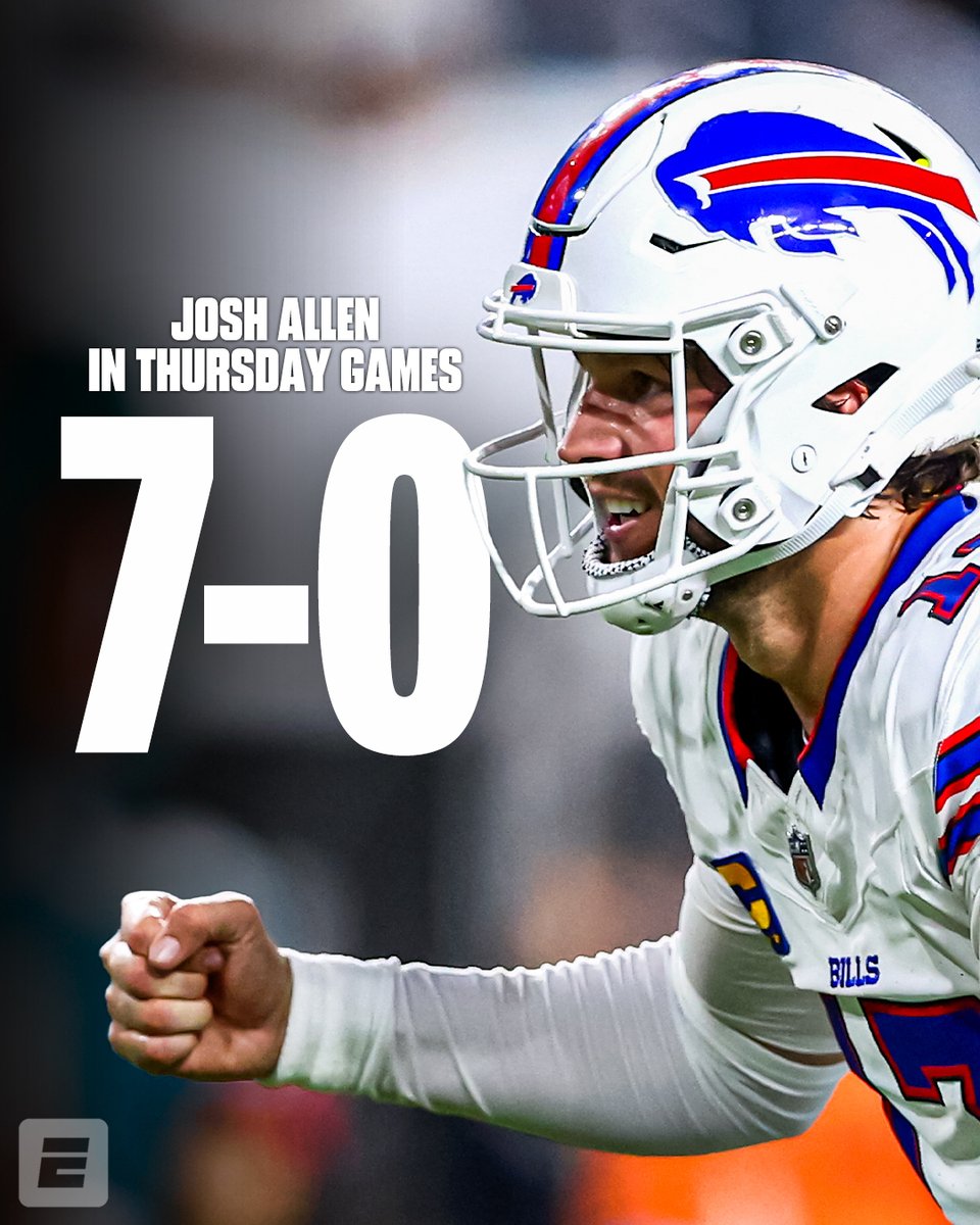 JOSH ALLEN REMAINS PERFECT ON THURSDAYS 🔥