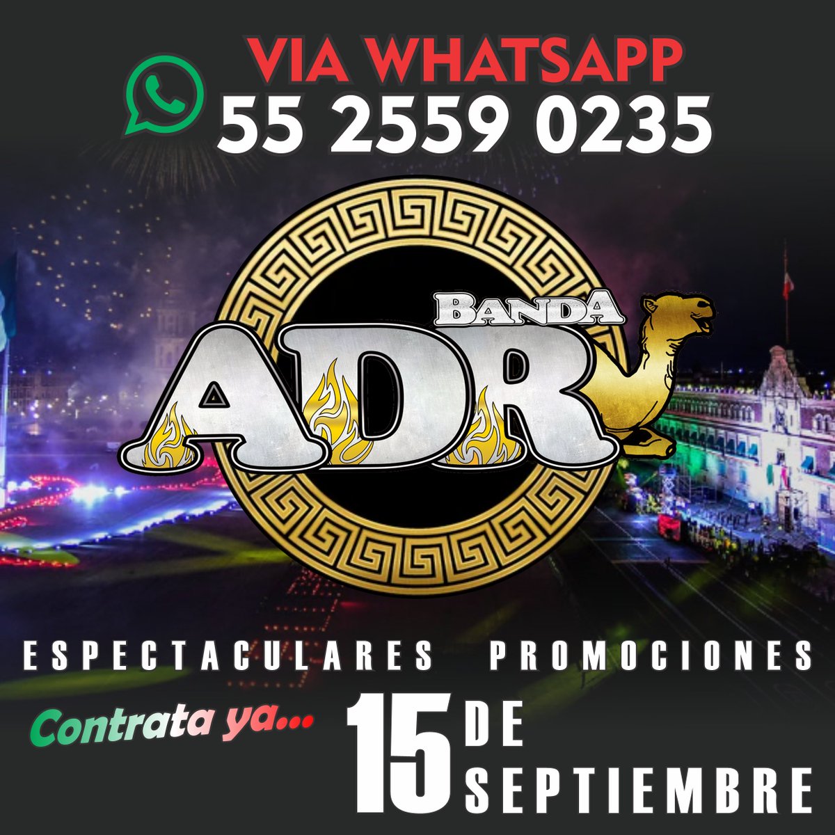 Bandaadr2014's tweet photo. #FiestasPatrias #promocionesydescuentos #bandaADR #ContratacionInmediata #ViaWhatsapp https://t.co/otbAzDurYP https://t.co/VCLmc4K57z