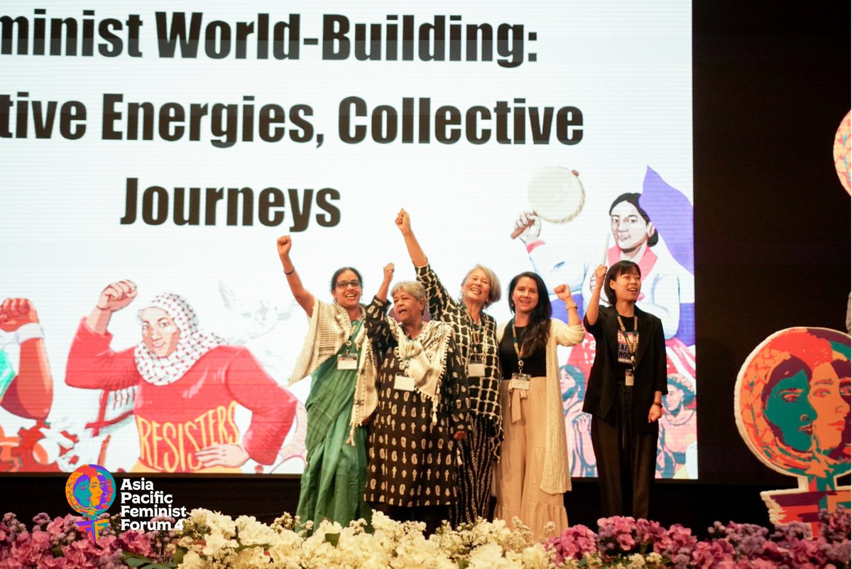 apwld's tweet photo. #APFF2024 | On the Day 1 of #APFF4, under the theme 'Where We Are', 5 plenary speakers unpack the structural oppressive forces behind injustices in today's world, highlighting imperialism, militarism, corporate capture, religious fundamentalism and more. #FeministWorldBuilding https://t.co/Gb350I1vSB