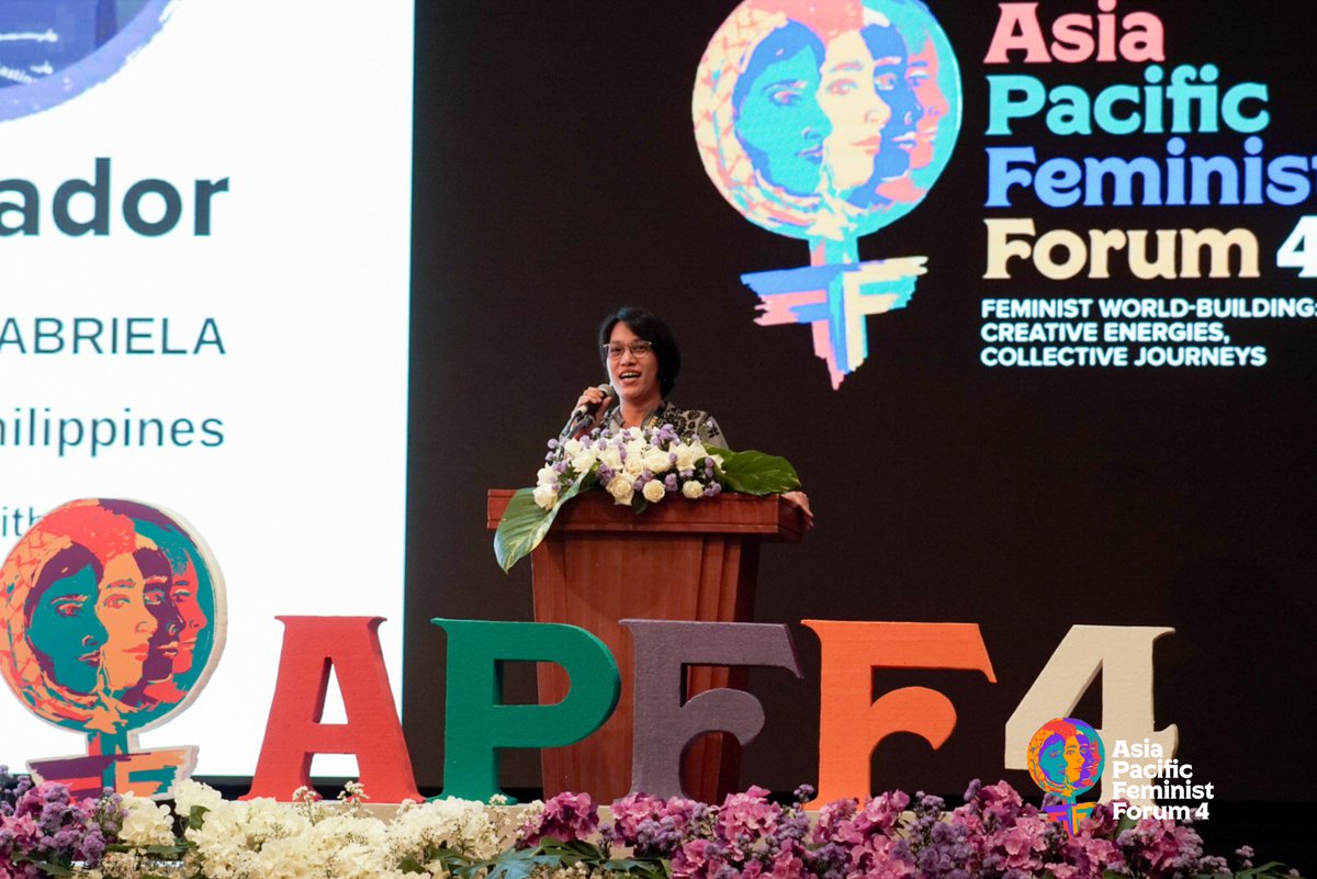 apwld's tweet photo. #APFF2024 | On the Day 1 of #APFF4, under the theme 'Where We Are', 5 plenary speakers unpack the structural oppressive forces behind injustices in today's world, highlighting imperialism, militarism, corporate capture, religious fundamentalism and more. #FeministWorldBuilding https://t.co/Gb350I1vSB