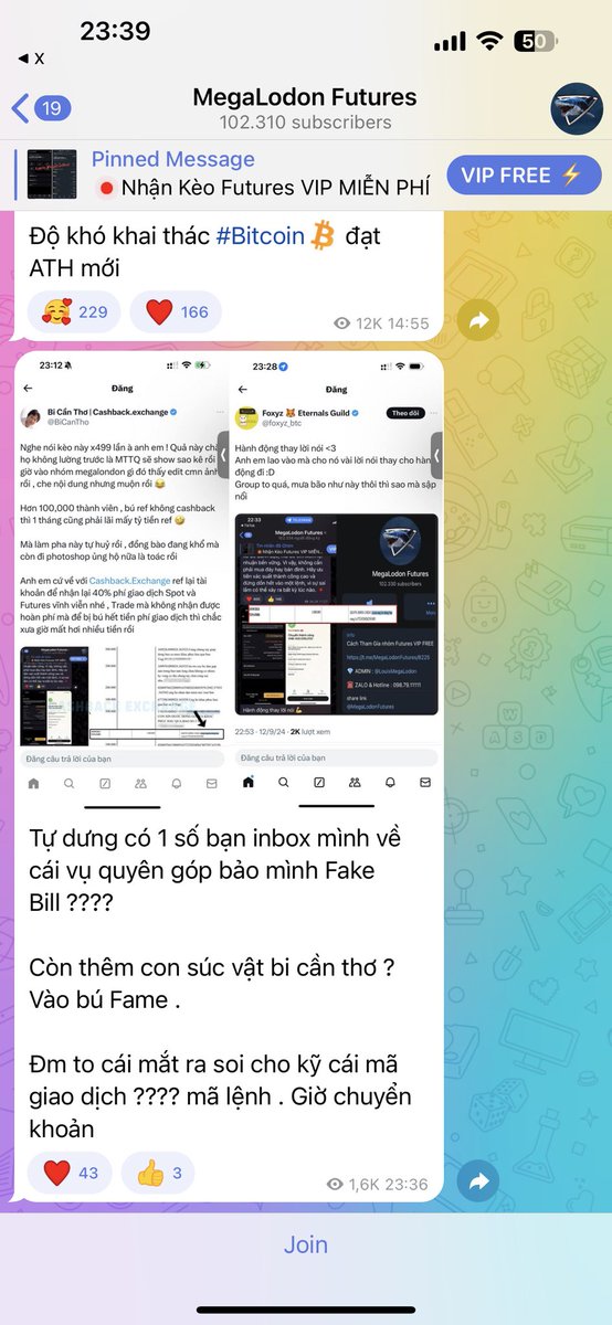 Louis Megalodon futures chuyên bú tiền ref 1 tháng được vài tỷ của anh em ! Đi fake bill 499tr quả này hết đỡ rồi ! Mày mà không lên tiếng xin lỗi công khai như người khác thì xác định mọi hồ sơ của m thứ 2 tao nộp lên A05 để nhờ các anh hỗ trợ vụ chuyển