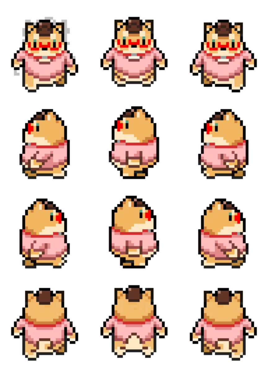 「よっしゃーできたー!これでドット絵アバターとして使えるのかしら? 」|さぷり（山口さぷり）💊SapuriYamaguchi🐕のイラスト