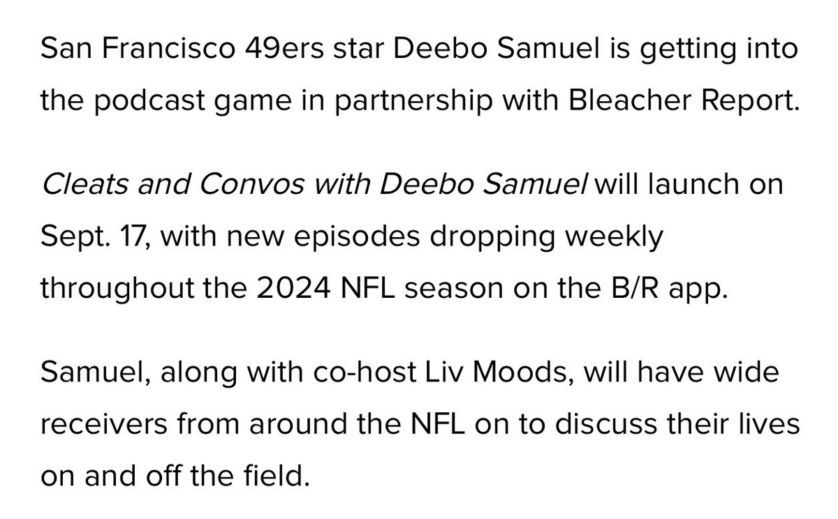 livmoods's tweet photo. Hey guys…I’ve got a special announcement 👀 

Liv Moods 🤝 Deebo Samuel 

Let’s get to work @19problemz @BleacherReport 🫡 https://t.co/UA7OF4HLVL