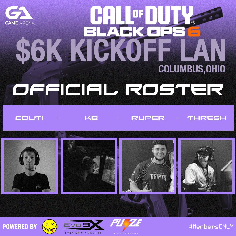 CABALGG (@cabalggs) on Twitter photo LATAMโ๏ธColumbus
Nos enorgullece presentar nuestro equipo oficial para el <a href="/GameArenaCBUS/">Game Arena</a> $6K Kickoff en Columbus, Ohio:
๐<a href="/CoutiSZN/">Couti</a> ๐ฆ๐ท
๐<a href="/KBisTwisted/">KB</a> ๐จ๐ด
๐@RuperSkywalker ๐ฒ๐ฝ
๐<a href="/MPThresh/">mau</a> ๐ฒ๐ฝ
#MembersONLY
Powered by <a href="/DubbyEnergy/">DUBBYยฎ</a> <a href="/evo9x/">Evo9X Apparel</a> <a href="/PulzeController/">Pulze Controllers</a> LATAMโ๏ธColumbus
Nos enorgullece presentar nuestro equipo oficial para el <a href="/GameArenaCBUS/">Game Arena</a> $6K Kickoff en Columbus, Ohio:
๐<a href="/CoutiSZN/">Couti</a> ๐ฆ๐ท
๐<a href="/KBisTwisted/">KB</a> ๐จ๐ด
๐@RuperSkywalker ๐ฒ๐ฝ
๐<a href="/MPThresh/">mau</a> ๐ฒ๐ฝ
#MembersONLY
Powered by <a href="/DubbyEnergy/">DUBBYยฎ</a> <a href="/evo9x/">Evo9X Apparel</a> <a href="/PulzeController/">Pulze Controllers</a>