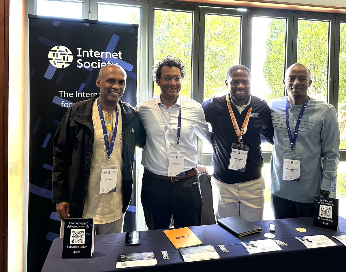 Victor Ndonnang (@victorndonnang) on Twitter photo #WeAreTheInternetSociety!
The <a href="/internetsociety/">Internet Society</a>’s community and staff are at #AIS24 to share ideas and advance the #Internet in #Africa.
Join the Internet Society (ISOC) day later today! internetsummit.africa/program/agenda.
#AfricaInternetSummit #People #WeAreTheInternetSociety!
The <a href="/internetsociety/">Internet Society</a>’s community and staff are at #AIS24 to share ideas and advance the #Internet in #Africa.
Join the Internet Society (ISOC) day later today! internetsummit.africa/program/agenda.
#AfricaInternetSummit #People