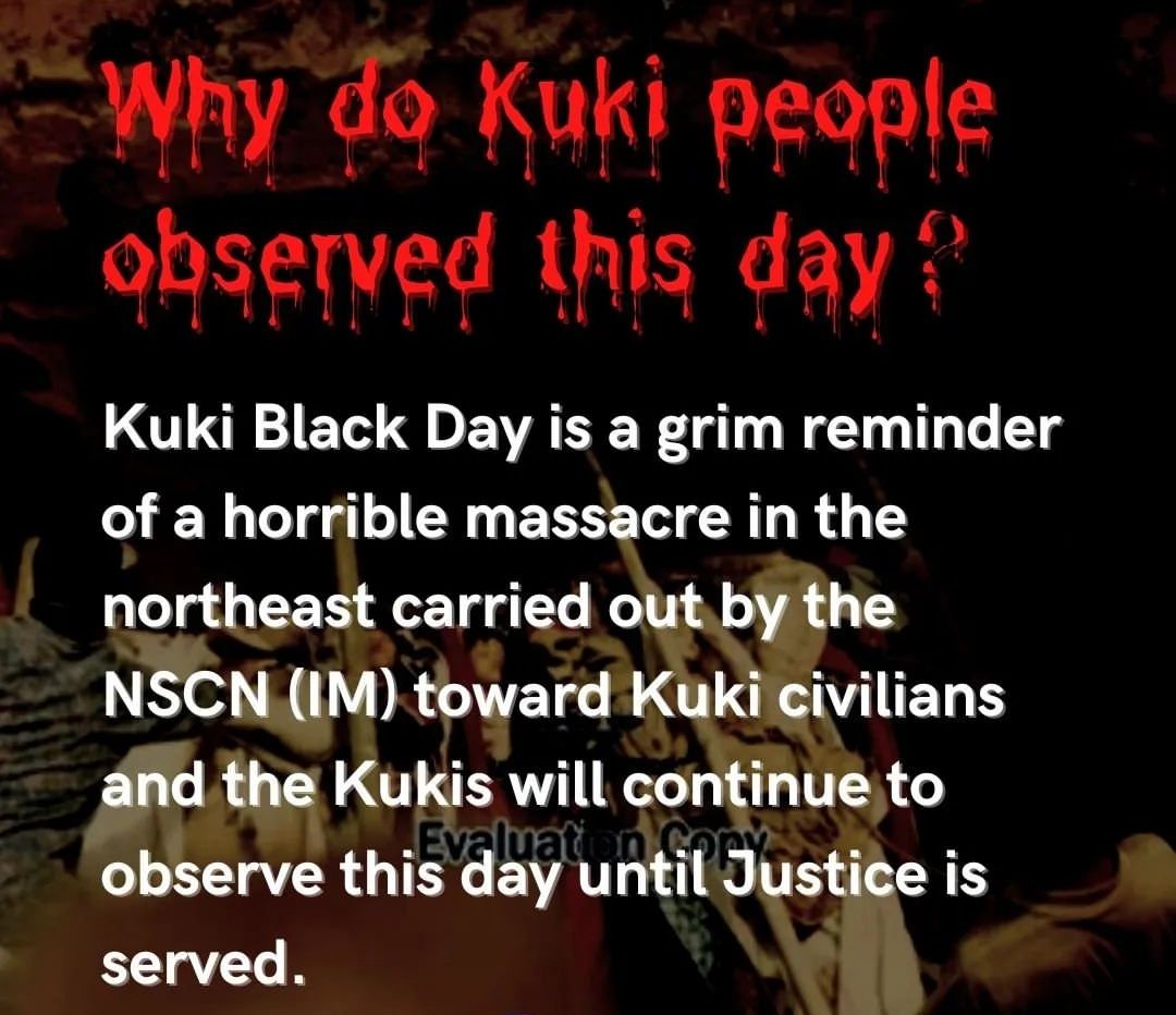 LyNaoneo's tweet photo. I'm Kuki I know my history 
In remembrance of the departed souls.
𝐊𝐔𝐊𝐈 𝐁𝐋𝐀𝐂𝐊 𝐃𝐀𝐘 
( 𝐒𝐀𝐇𝐍𝐈𝐓 𝐍𝐈𝐊𝐇𝐎 )
𝟏𝟑𝐭𝐡 𝐒𝐄𝐏𝐓𝐄𝐌𝐁𝐄𝐑 

#KukiBlackDay
#13thSeptember https://t.co/I3OSkJE5Gx