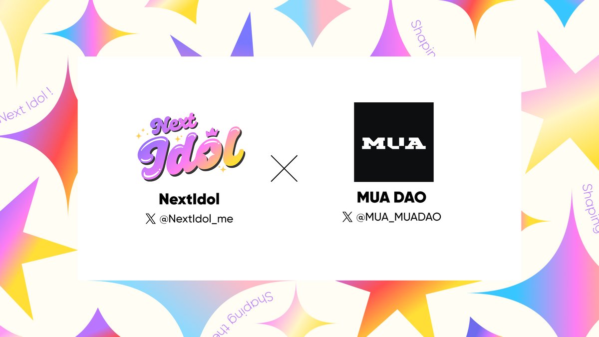 🚨Collab &amp; Giveaway

We are thrilled to announce our collaboration with <a href="/MUA_MUADAO/">MUA DAO</a>

<a href="/MUA_MUADAO/">MUA DAO</a> Bridges AI and human collaboration through its MUA7648 protocol, enabling AI asset modularization.

🏆Have a chance to win the NextIdol Premium Pass! [$100 USD value]

- x30 reward