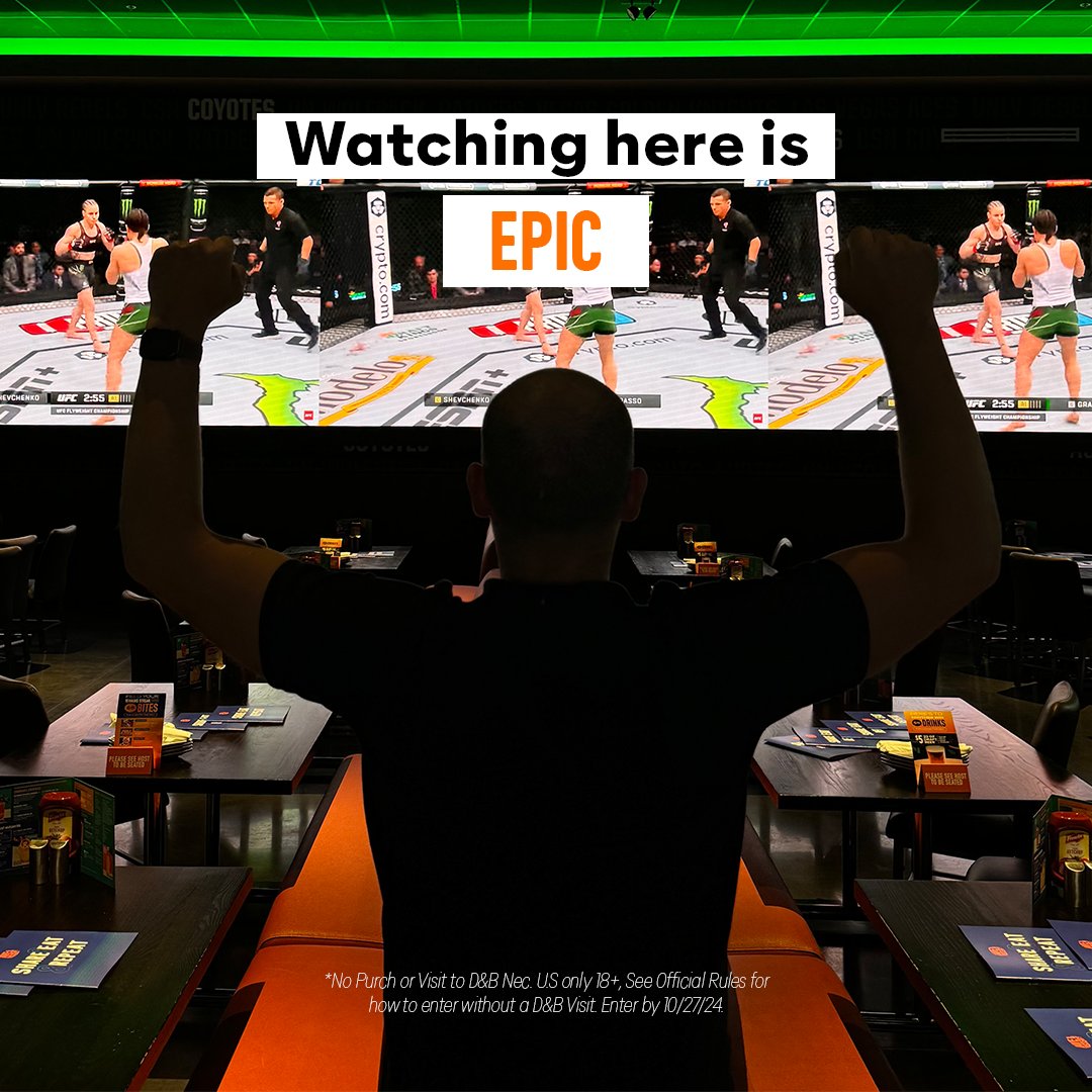 DaveandBusters's tweet image. Want to be in on the UFC action IRL? Enter to win tickets to UFC 309 at Madison Square Garden on Nov 16th! 

Snap a pic of yourself at your local Dave &amp;amp; Buster’s and post to X or IG with #DaveAndBustersUFCSweepstakes. And make sure to follow us!

Rules: bit.ly/4efdUrI