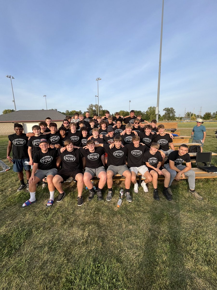 BrianYoder4's tweet photo. Not a lot of coaching staffs would do this….FCW Coach Todd Reed and staff took his Falcon Football team to the Streator Soccer match to support kicker Connor Decker #FCWfamily https://t.co/xYcev7vZUK