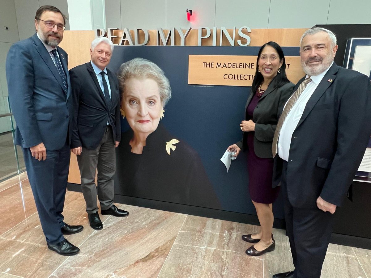 Bureau of International Organization Affairs (@state_io) on Twitter photo Good to see 🇸🇰 <a href="/RadovanJavorcik/">Radovan Javorcik</a>, 🇸🇮 Ambassador Mirošič <a href="/SLOinUSA/">Slovenia in USA</a>, and 🇧🇦 <a href="/SAlkalaj/">Sven Alkalaj</a> at today’s reception celebrating the opening of the Read My Pins: Madeleine Albright Collection exhibit at <a href="/NMADmuseum/">National Museum of American Diplomacy</a>. <a href="/UnderSecPD/">Senior Official for Public Diplomacy</a> Good to see 🇸🇰 <a href="/RadovanJavorcik/">Radovan Javorcik</a>, 🇸🇮 Ambassador Mirošič <a href="/SLOinUSA/">Slovenia in USA</a>, and 🇧🇦 <a href="/SAlkalaj/">Sven Alkalaj</a> at today’s reception celebrating the opening of the Read My Pins: Madeleine Albright Collection exhibit at <a href="/NMADmuseum/">National Museum of American Diplomacy</a>. <a href="/UnderSecPD/">Senior Official for Public Diplomacy</a>