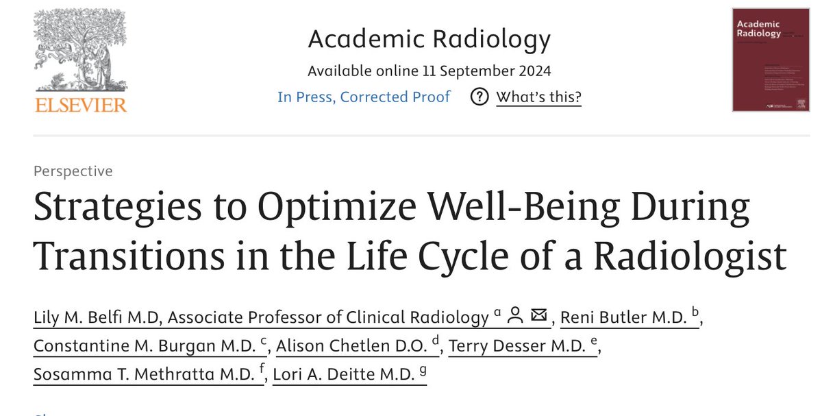 LilyBelfi's tweet image. So proud of this work. Huge thanks to my amazing co-authors! authors.elsevier.com/a/1jlTd3qp4qti… @AcademicRad @aaradiol @LoriDeitte @ALChetlen #radiologistwellbeing #transitions #wellness