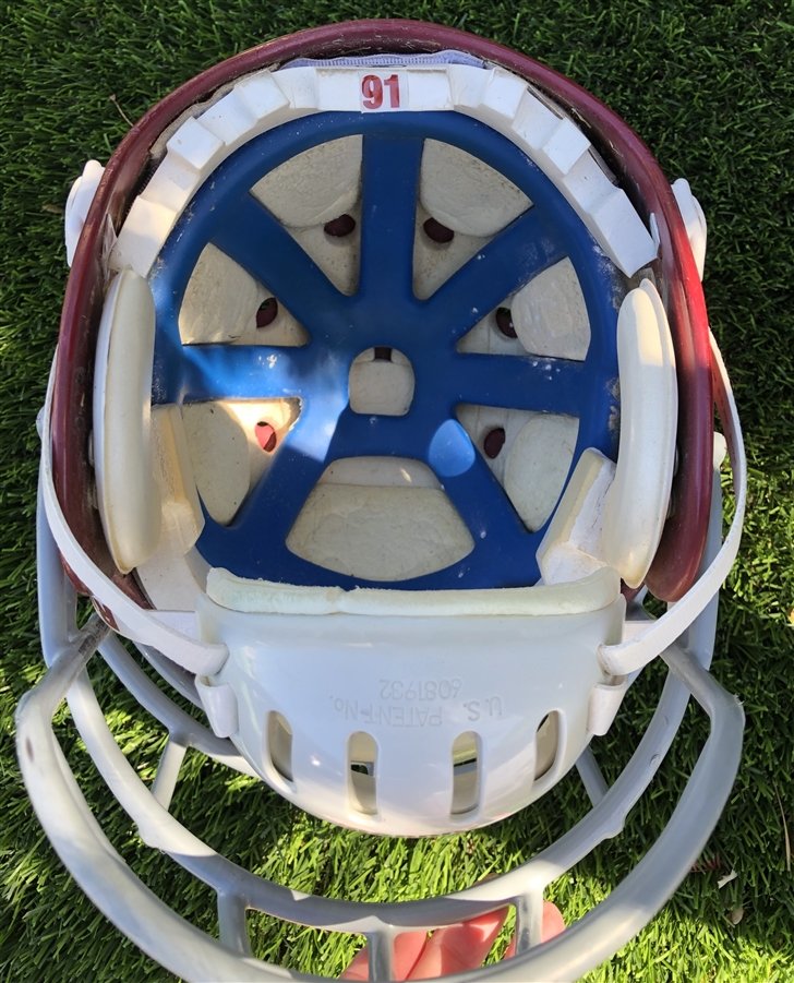 That helmet is way too modern. The inside of a real "back in my day" helmet looked something like this: