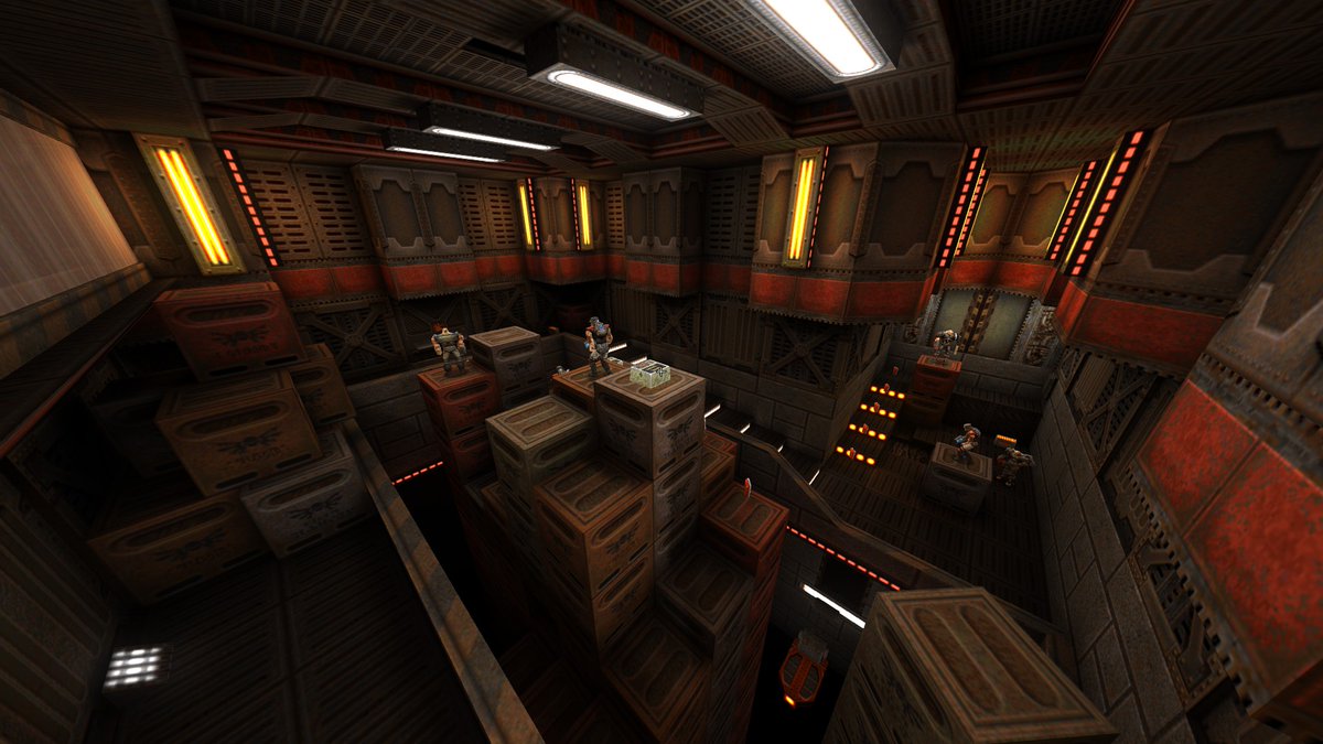 JezzahKP's tweet image. "You're the Cargo!" for Map-Centre's Back to Base(Q2)ics Jam 1, also by me
#mapping #leveldesign #quake #quake2 #retrofps #mapjam