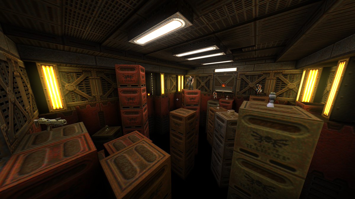 JezzahKP's tweet image. "You're the Cargo!" for Map-Centre's Back to Base(Q2)ics Jam 1, also by me
#mapping #leveldesign #quake #quake2 #retrofps #mapjam
