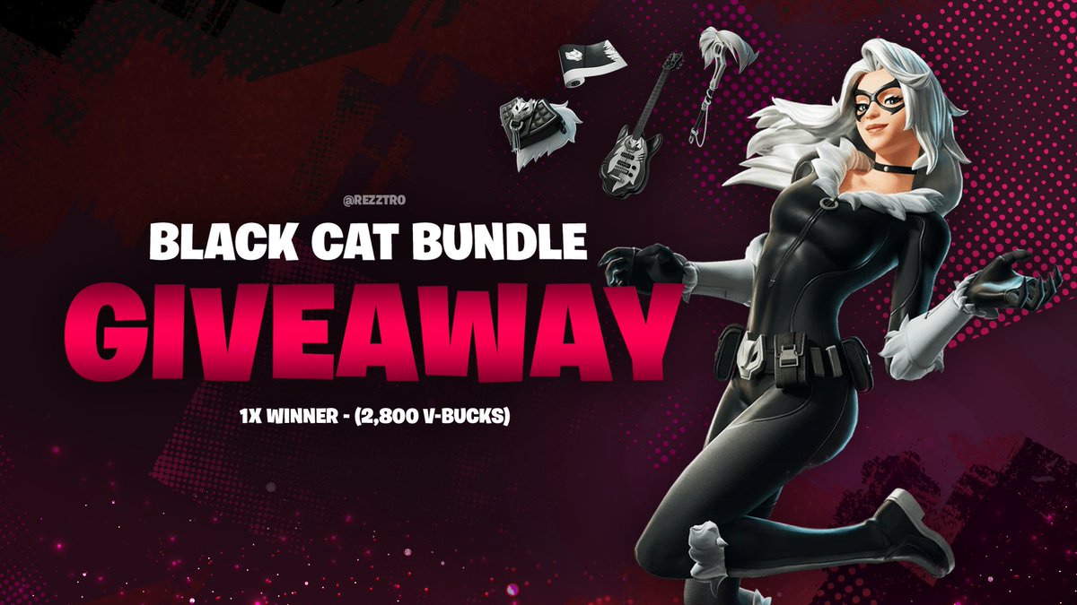 Rezztro's tweet image. FORTNITE BLACK CAT BUNDLE GIVEAWAY! (2.8K V-Bucks) 🎁 

To Enter:
♦️ Follow @Rezztro 
♦️ Like &amp;amp; RT this post

The winner will be selected tomorrow during the Item Shop reset. Wish you all the best!! 🔥
