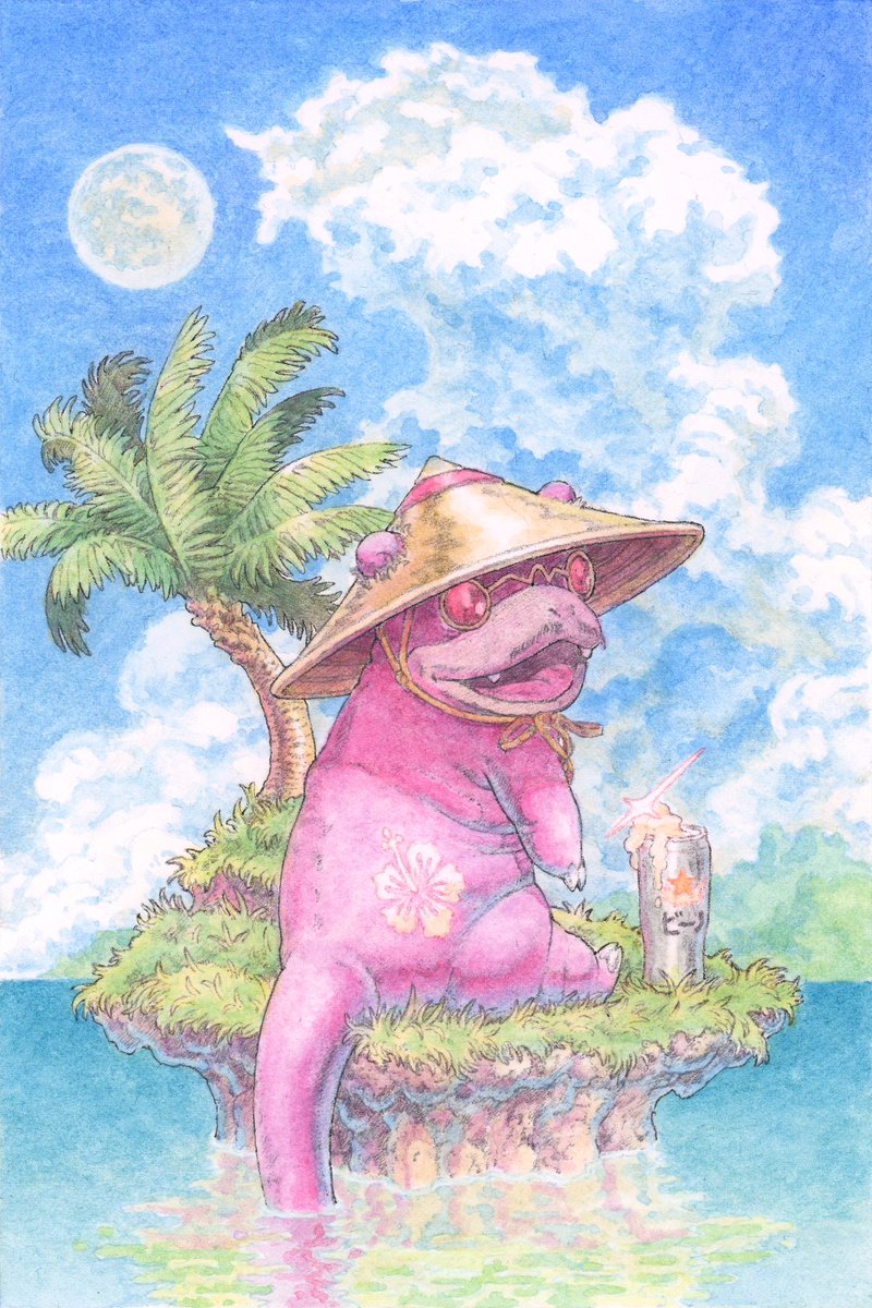 Slowpoke in the wild 🏝️🌈
#Pokemon #watercolor #painting #anime #cute