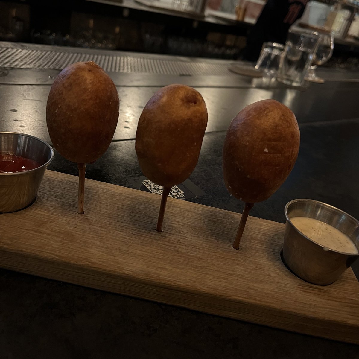 Ordering corn dogs like the adult that I am.