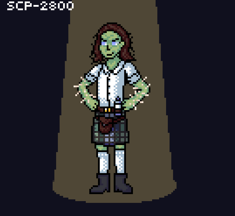HunterOfMAP's tweet photo. The next scp interpretation I made
SCP- 2800, Cactusman the spiked menace
A crime fighting scottish superhero (whos on suicide watch)
#scp #scp2800 #pixelart #art https://t.co/FWjdWcA7nR