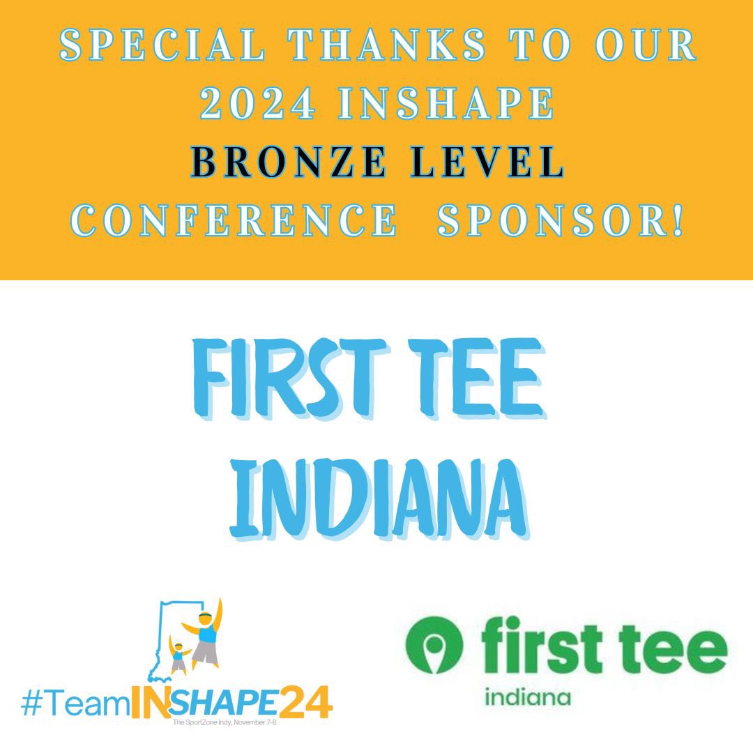 IndianaSHAPE's tweet photo. We’re excited to tell you about the incredible partners we have lined up for #TeamINSHAPE24! 

⛳️ @IndianaGolf @TheFirstTeeIN is a crowd favorite every year- we love our #lifetimeactivity and @abeam72!

🏌🏻‍♀️Check them out at conference and
https://t.co/kZ7oGkFacJ https://t.co/WdMpvJHvcO