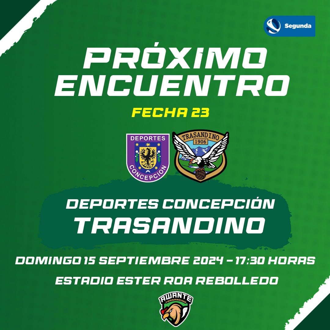 trasandino's tweet photo. 𝐕𝐚𝐦𝐨𝐬 𝐂𝐨𝐧𝐝𝐨𝐫
Por la fecha 23  del torneo de segunda división, el Cóndor de Aconcagua, vuela hasta la Región del Bio Bio, para enfrentar a Deportes Concepción. 

¡ Con todo T-R-A !

#AwanteTrasandino https://t.co/QTPW83OejZ