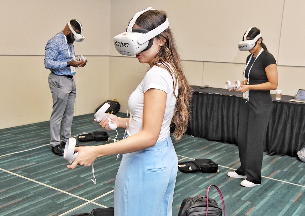 AOFAS's tweet photo. See a few snapshots of our Medical Student Day at #AOFAS2024! 

Students participated in a Sawbones Lab and a Virtual Reality Demonstration. Thank you to @strykerfa and @Osso_VR for their support! https://t.co/CLhKrJSyjH