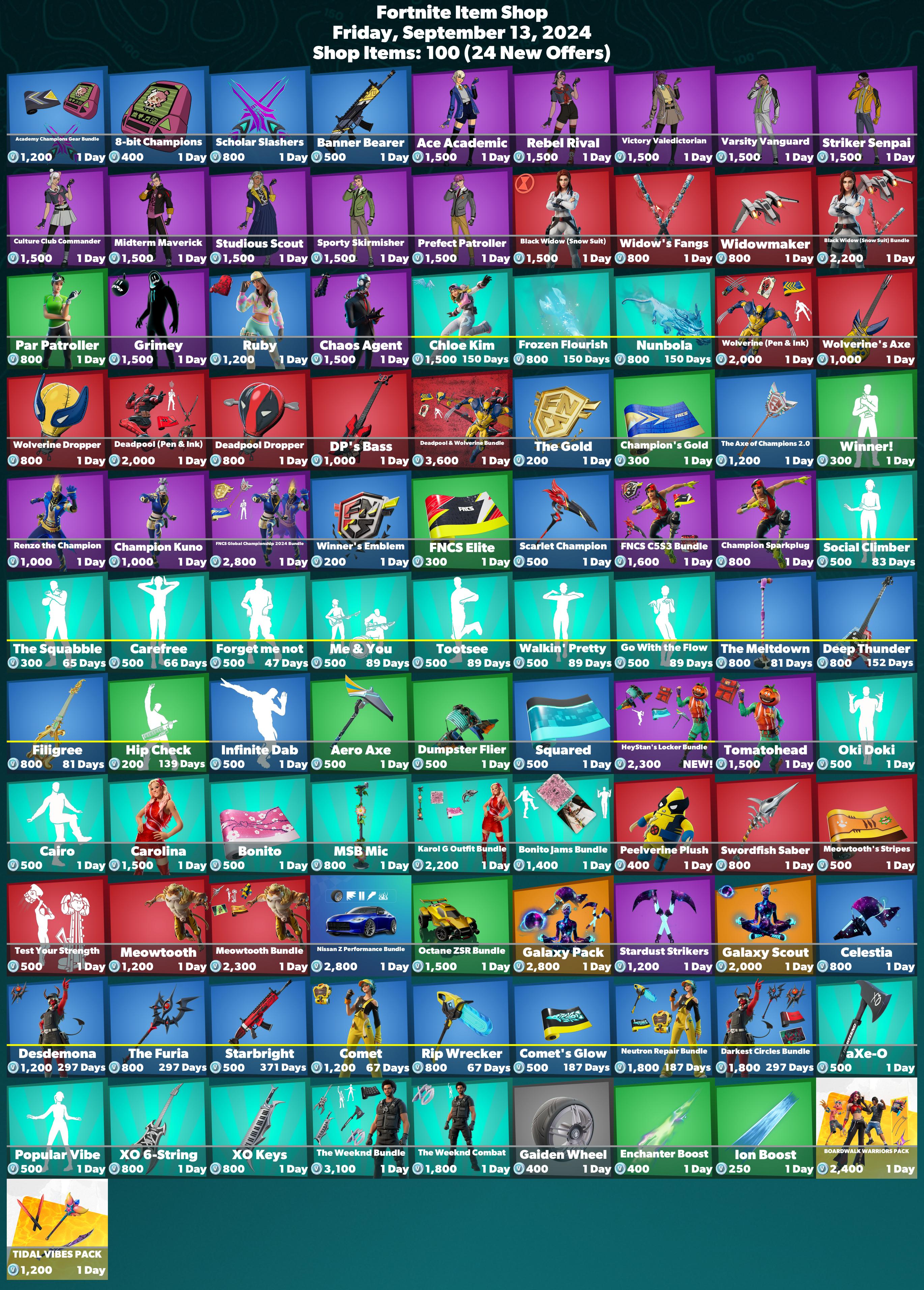 iFireMonkey on X: “🛒 #Fortnite Item Shop ⏰ Friday, September 13 