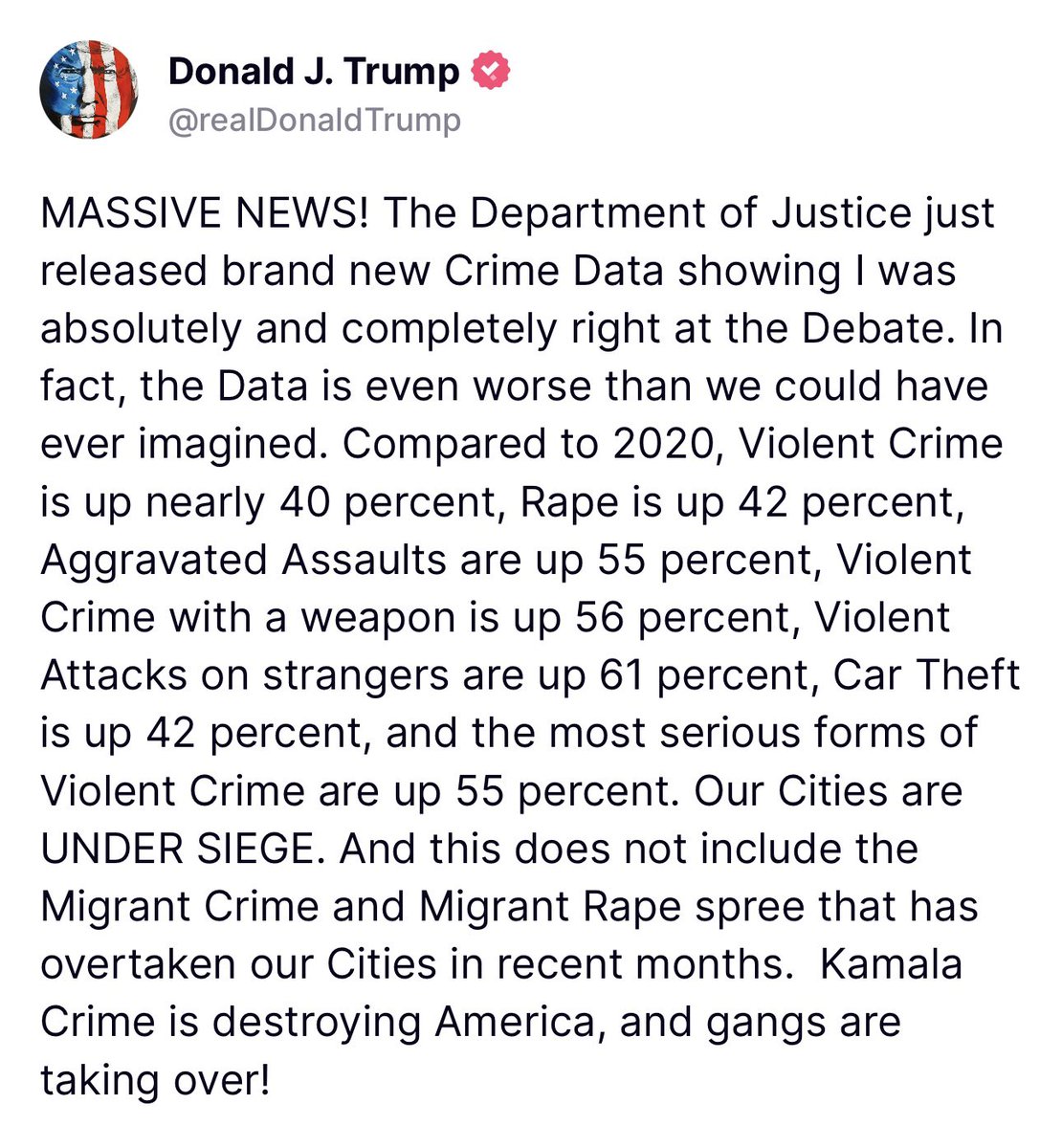 Karoline Leavitt (@karolineleavitt) on Twitter photo Will <a href="/DavidMuir/">David Muir</a> apologize for his FAKE NEWS “Fact Check” about this during the debate?
Source ➡️ bjs.ojp.gov/document/cv23.… Will <a href="/DavidMuir/">David Muir</a> apologize for his FAKE NEWS “Fact Check” about this during the debate?
Source ➡️ bjs.ojp.gov/document/cv23.…