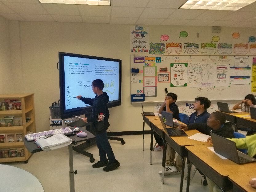 CuellarNation's tweet photo. Student teaching during LABs. Exemplifying how and why answers are correct and why the other options are incorrect with their exemplar in hand. Way to go @MrsE1593492 ! #FifthGradeRocks @Shelley_Baxter_ https://t.co/9L2fYKwZDH
