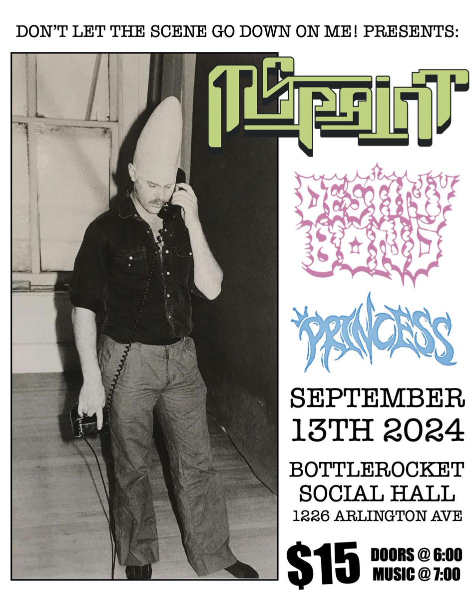 DLTSGDOM! Collective (@dltsgdomshows) on Twitter photo TOMORROW: <a href="/mspaintms/">𝕄𝕊ℙ𝔸𝕀ℕ𝕋</a> w/ <a href="/DestinyBondHc/">Destiny Bond ⚔️</a> + <a href="/PRINCESS412HC/">PRINCESS</a> at <a href="/BottlerocketPgh/">Bottlerocket Social Hall</a>!!
TICKETS: app.opendate.io/e/mspaint-sept… TOMORROW: <a href="/mspaintms/">𝕄𝕊ℙ𝔸𝕀ℕ𝕋</a> w/ <a href="/DestinyBondHc/">Destiny Bond ⚔️</a> + <a href="/PRINCESS412HC/">PRINCESS</a> at <a href="/BottlerocketPgh/">Bottlerocket Social Hall</a>!!
TICKETS: app.opendate.io/e/mspaint-sept…