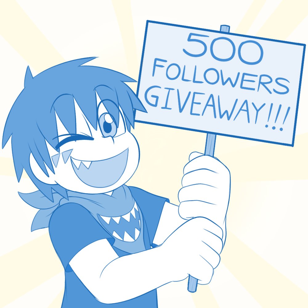 As thanks for helping me hit 500 followers; its giveaway time! I wanna draw your characters' maws! 
Here's how to enter! 🦈

- Must be following me!
- Like❤️ &amp; RT🔁 this post!
- Post your OC or character of choice in a reply below!

(Further details listed below)