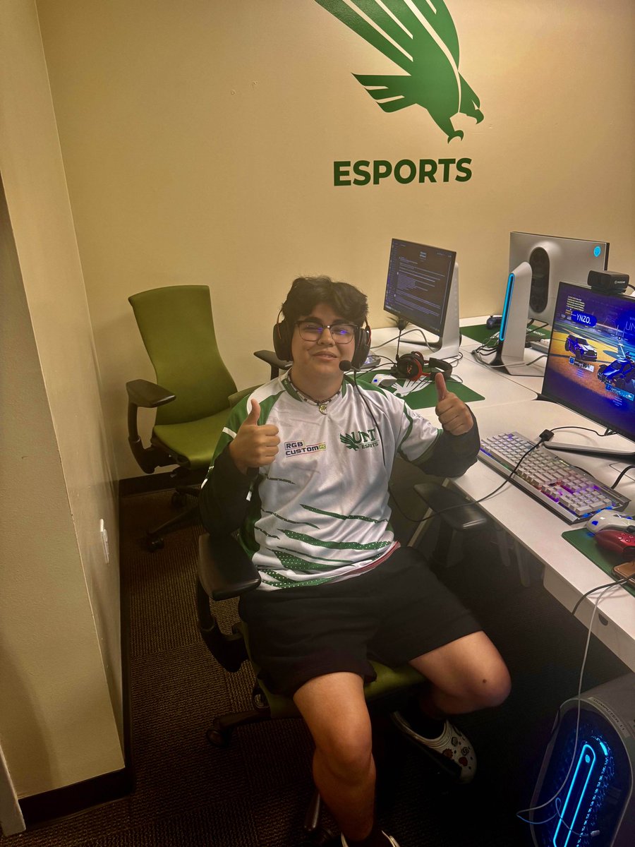 UNT Esports (@untesports) on Twitter photo 🎮🚀 GAME DAY ALERT! 🚀🎮
Our RL A-Team is hitting the virtual field tonight at 7:30 PM vs <a href="/FAUOwlsEsports/">FAU Gaming Center</a> for CCS! 💥
Get ready for some high-flying goals! You won’t want to miss this one. 💯 Tune in and support UNT ! 💚🦅⬇️
#RocketLeague #GMG
Let’s bring the hype! 🙌 🎮🚀 GAME DAY ALERT! 🚀🎮
Our RL A-Team is hitting the virtual field tonight at 7:30 PM vs <a href="/FAUOwlsEsports/">FAU Gaming Center</a> for CCS! 💥
Get ready for some high-flying goals! You won’t want to miss this one. 💯 Tune in and support UNT ! 💚🦅⬇️
#RocketLeague #GMG
Let’s bring the hype! 🙌