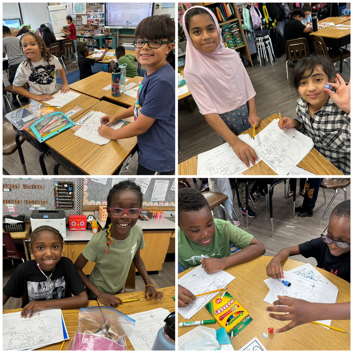 We played “Roll-A-Map” to practice our geography skills today! The teams raced to complete their maps. TKV and CB for the win! <a href="/ShemeikaCharles/">SheMeika Charles</a> <a href="/HowellRoadVS13/">Howell Road Elementary School</a>