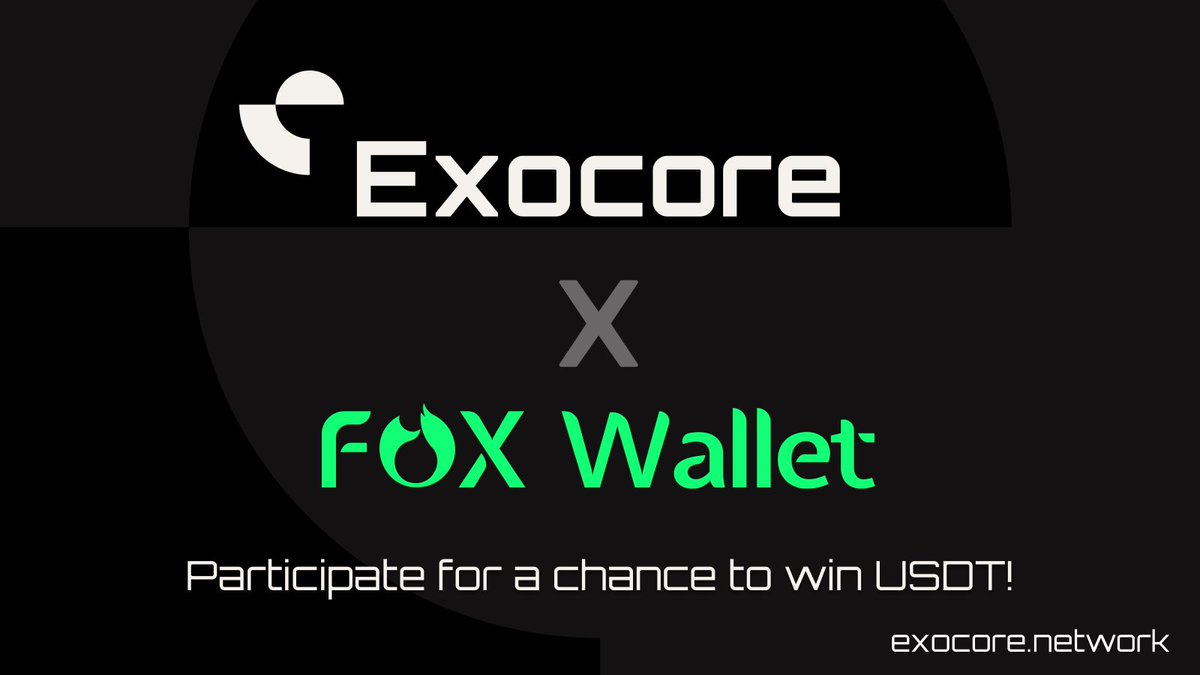 IMUA (@imua) on Twitter photo INCOMING TRANSMISSION: Fox Wallet enters the Exoverse!
Exocore's latest ecosystem partner is <a href="/FoxWallet/">FoxWallet Official</a>, a popular multi-chain wallet solution.
In the next week, Fox Wallet users can complete a welcome quest for a chance to earn part of a 300 $USDT prize pool.
More details ⤵️ INCOMING TRANSMISSION: Fox Wallet enters the Exoverse!
Exocore's latest ecosystem partner is <a href="/FoxWallet/">FoxWallet Official</a>, a popular multi-chain wallet solution.
In the next week, Fox Wallet users can complete a welcome quest for a chance to earn part of a 300 $USDT prize pool.
More details ⤵️
