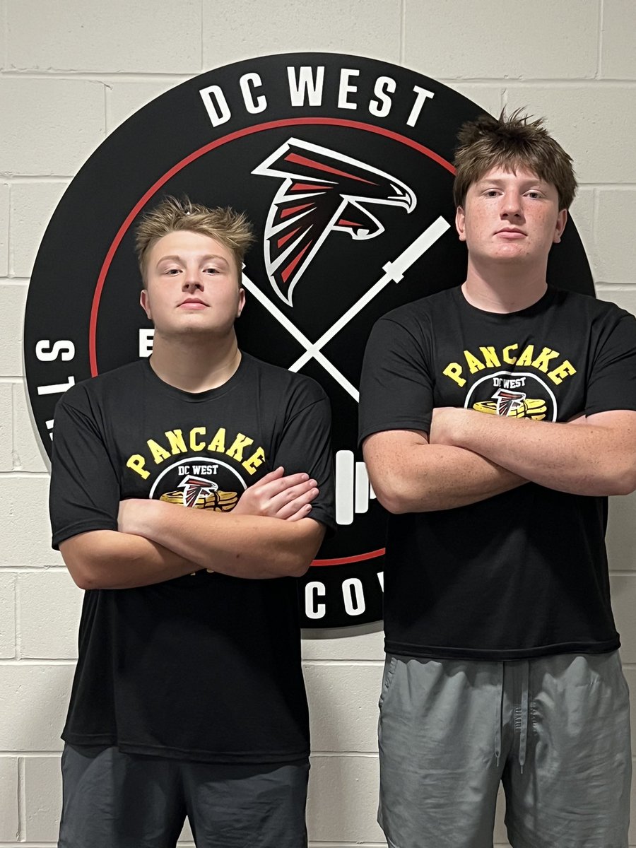 Adding on to the traditions of DC West football… the Pancake Platoon!

Your first, but not last, recipients of the weekly award goes to <a href="/Trent5Alexander/">Trent Alexander</a> and Jackson Denker. These men bring it everyday, and it shows on Fridays!
#StackersGetStickers #FutureLooksBright #RiseUp