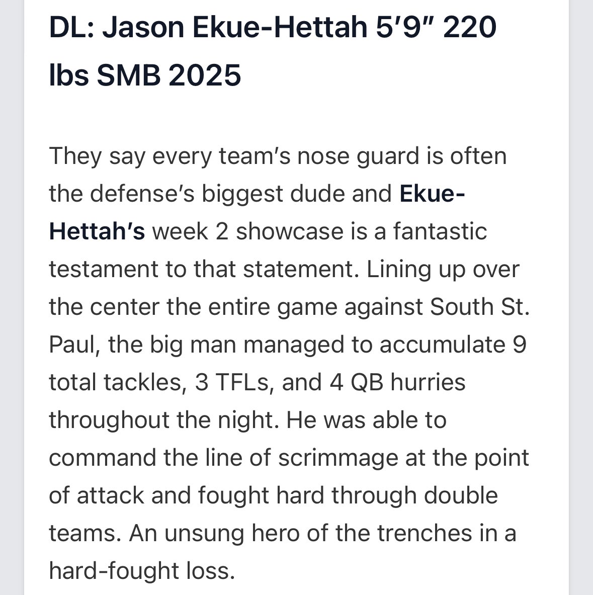 Thank You <a href="/PrepRedzoneMN/">Prep Redzone Minnesota</a> for the write up. Much appreciated!